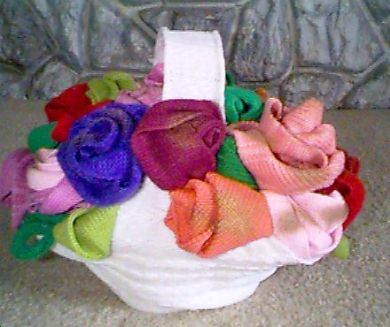 The Knitted Floral Basket